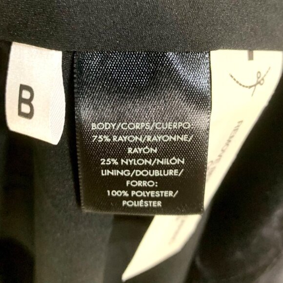 Ann Taylor Petite Velvet V-neck Flutter Short Sleeve A Line Dress Black Size 12P - Picture 11 of 12